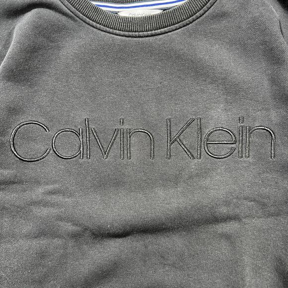 Calvin Klein Black Soft Touch Fleece Sweatshirt Large - Picture 2 of 7